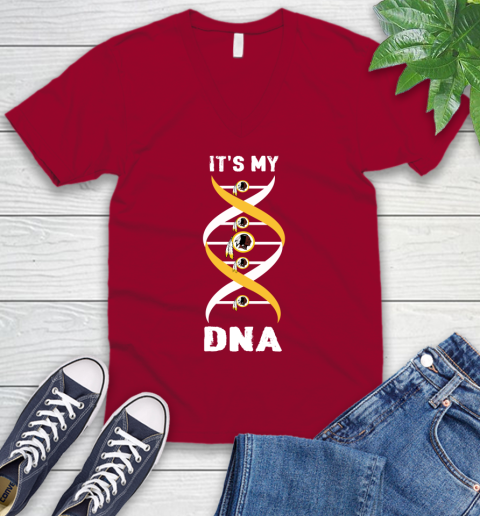 Washington Redskins NFL Football It's My DNA Sports V-Neck T-Shirt 7