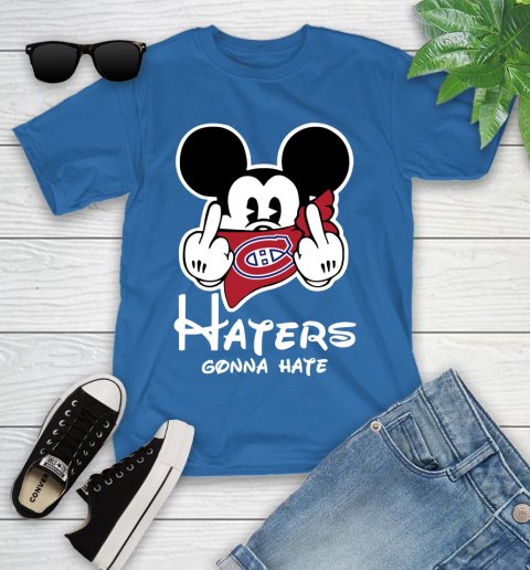 NHL Montreal Canadiens Haters Gonna Hate Mickey Mouse Disney Hockey T Shirt Youth T-Shirt 12