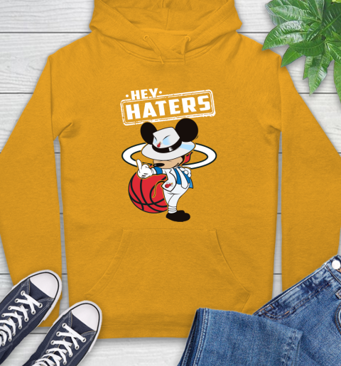 NBA Hey Haters Mickey Basketball Sports Miami Heat Hoodie 2