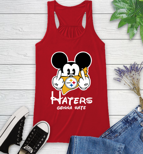 NFL Pittsburgh Steelers Haters Gonna Hate Mickey Mouse Disney Football T Shirt_000 Racerback Tank 5