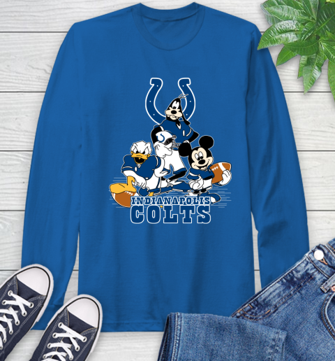 NFL Indianapolis Colts Mickey Mouse Donald Duck Goofy Football Shirt Long Sleeve T-Shirt 10