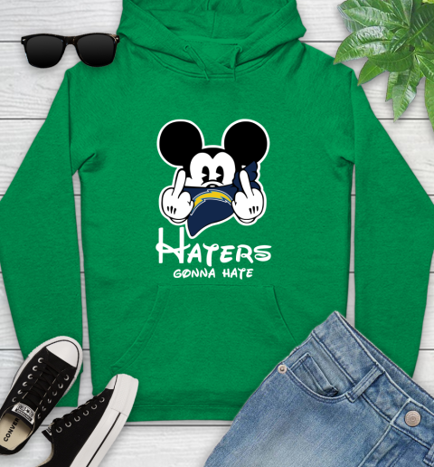 NFL Los Angeles Chargers Haters Gonna Hate Mickey Mouse Disney Football T Shirt Youth Hoodie 9