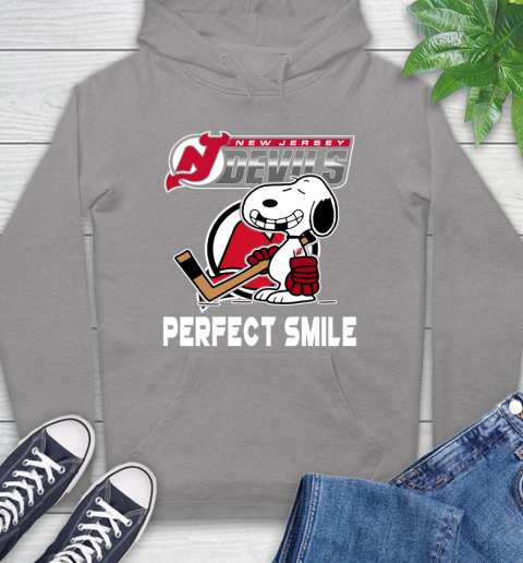 NHL New Jersey Devils Snoopy Perfect Smile The Peanuts Movie Hockey T Shirt Hoodie 6