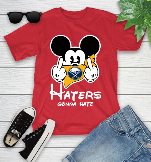 NHL Buffalo Sabres Haters Gonna Hate Mickey Mouse Disney Hockey T Shirt Youth T-Shirt 13