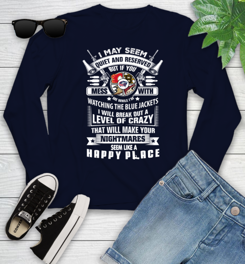 Columbus Blue Jackets NHL Hockey Don't Mess With Me While I'm Watching My Team Sports Youth Long Sleeve 2