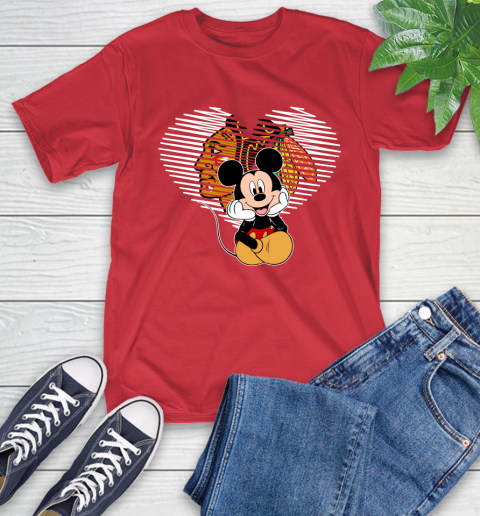 NHL Chicago Blackhawks Carolina Hurricanes The Heart Mickey Mouse Disney Hockey T-Shirt 11
