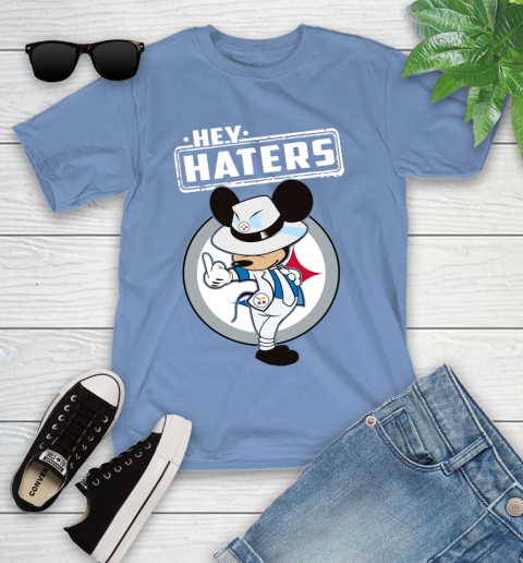 NFL Hey Haters Mickey Football Sports Pittsburgh Steelers Youth T-Shirt 15