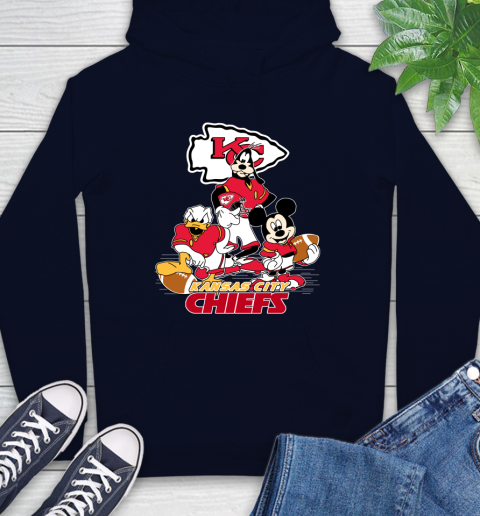 NFL Kansas City Chiefs Mickey Mouse Donald Duck Goofy Football Shirt Hoodie 3