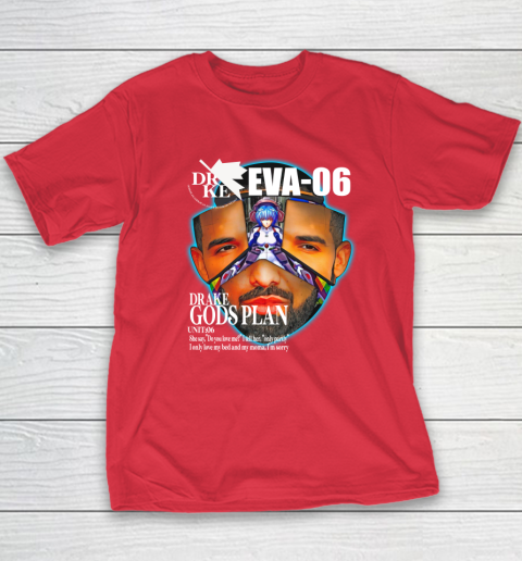 Drake Evangelion Shirt Drake Eva 06 Drake Gods Plan Youth T-Shirt 8