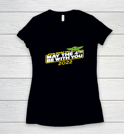 Star Wars Day Grogu May The 4th Be With You 2022 Women's V-Neck T-Shirt