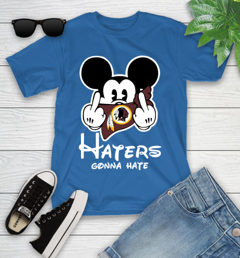 NFL Washington Redskins Haters Gonna Hate Mickey Mouse Disney Football T Shirt Youth T-Shirt 12