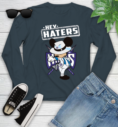 NBA Hey Haters Mickey Basketball Sports Sacramento Kings Youth Long Sleeve 9