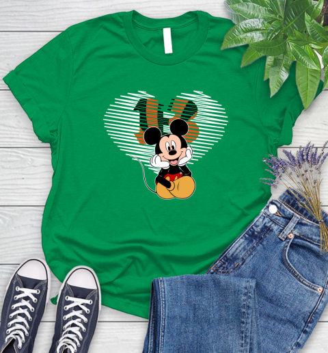 NFL Cincinnati Bengals The Heart Mickey Mouse Disney Football T Shirt_000 Women's T-Shirt 9