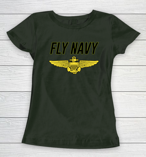Fly Navy Shirt Pilot Wings Women's T-Shirt 11