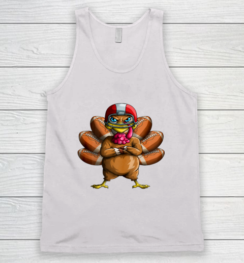 Cool Thanksgiving Football Shirt Gobble Player Turkey Tank Top