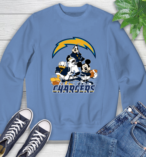 NFL San Diego Chargers Mickey Mouse Donald Duck Goofy Football Shirt Sweatshirt 11