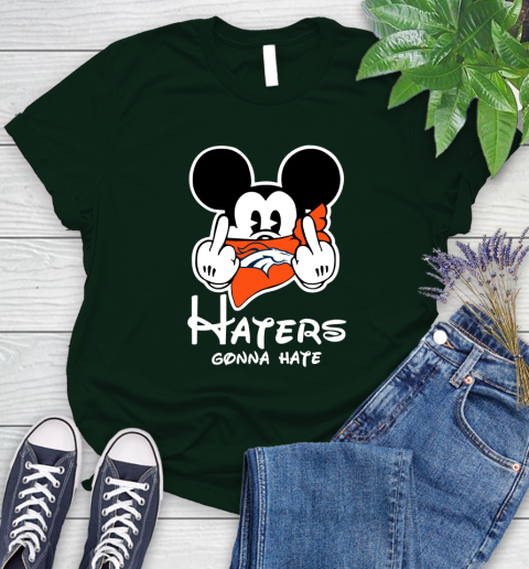 NFL Denver Broncos Haters Gonna Hate Mickey Mouse Disney Football T Shirt Women's T-Shirt 6