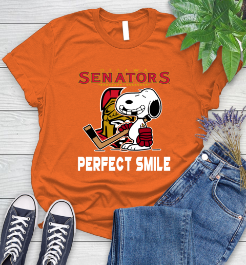 NHL New York Rangers Snoopy Perfect Smile The Peanuts Movie Hockey T Shirt Women's T-Shirt 3