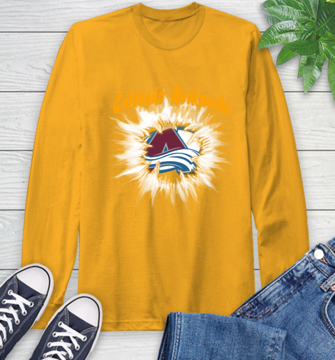 Colorado Avalanche NHL Hockey Adoring Fan Rip Sports Long Sleeve T-Shirt 2