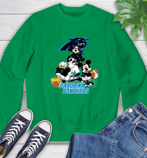 NFL Carolina Panthers Mickey Mouse Donald Duck Goofy Football Shirt Sweatshirt 7