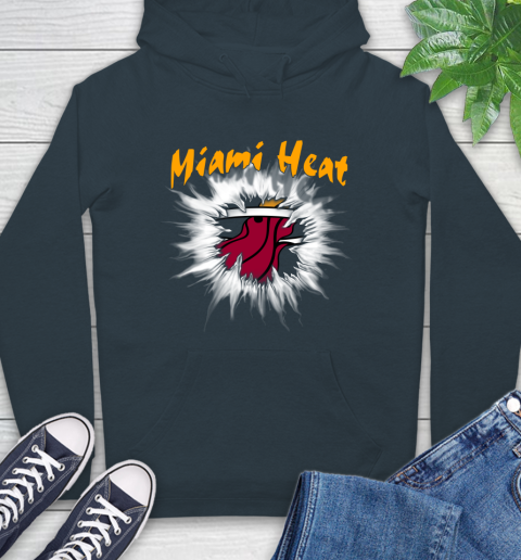Miami Heat NBA Basketball Rip Sports Hoodie 7