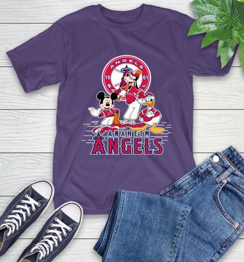 MLB Los Angeles Angels Mickey Mouse Donald Duck Goofy Baseball T Shirt T-Shirt 5