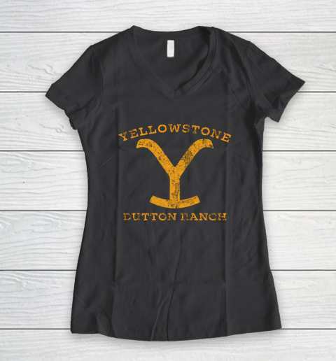 Yellowstone Shirt Dutton Ranch Women's V-Neck T-Shirt 4