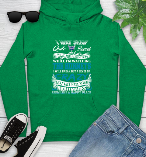 Charlotte Hornets NBA Basketball Don't Mess With Me While I'm Watching My Team Youth Hoodie 9