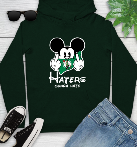 NBA Boston Celtics Haters Gonna Hate Mickey Mouse Disney Basketball T Shirt Youth Hoodie 14