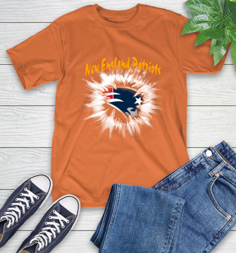 New England Patriots NFL Football Adoring Fan Rip Sports T-Shirt 4
