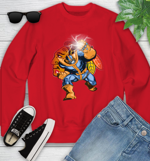 Chicago Blackhawks NHL Hockey Thanos Avengers Infinity War Marvel Youth Sweatshirt 8