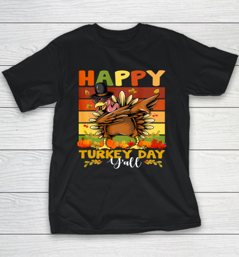 HAPPY TURKEY DAY Dabbing Thanksgiving Day Youth T-Shirt