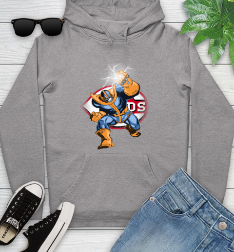 Cincinnati Reds MLB Baseball Thanos Avengers Infinity War Marvel Youth Hoodie 6