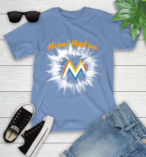 Miami Marlins MLB Baseball Adoring Fan Rip Sports Youth T-Shirt 15