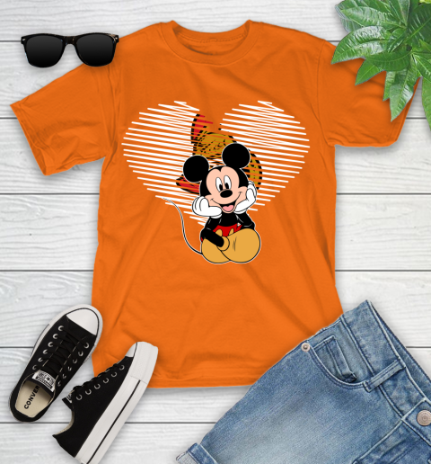 NHL Ottawa Senators The Heart Mickey Mouse Disney Hockey Youth T-Shirt 9