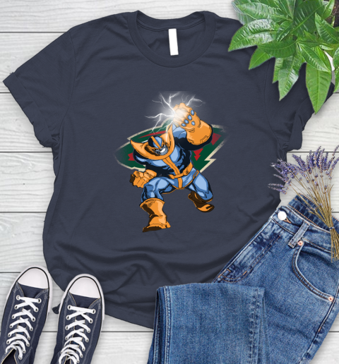 Minnesota Wild NHL Hockey Thanos Avengers Infinity War Marvel Women's T-Shirt 14