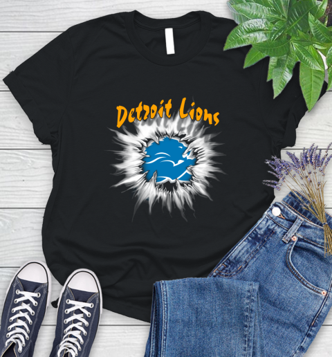 Detroit Lions NFL Football Adoring Fan Rip Sports Women's T-Shirt