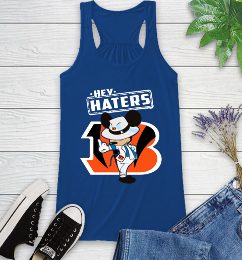 NFL Hey Haters Mickey Football Sports Cincinnati Bengals Racerback Tank 8