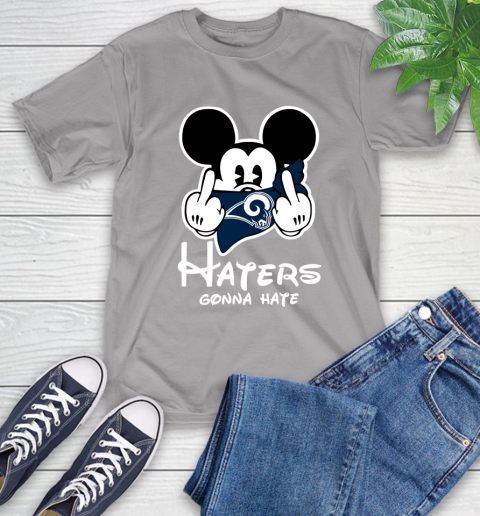 NFL Los Angeles Rams Haters Gonna Hate Mickey Mouse Disney Football T Shirt T-Shirt 6