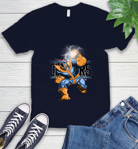 LA Clippers NBA Basketball Thanos Avengers Infinity War Marvel V-Neck T-Shirt 2