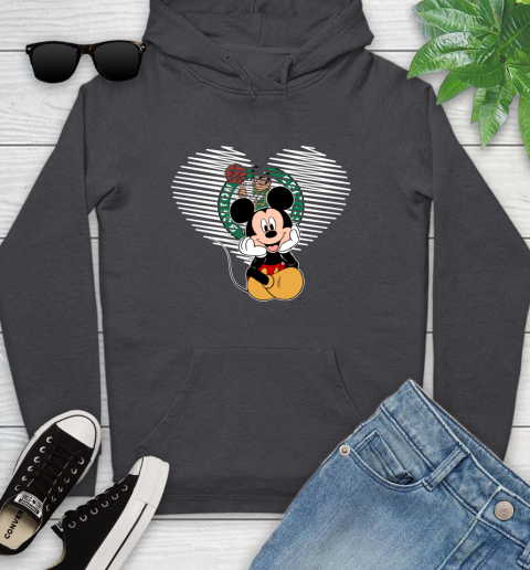 NBA Boston Celtics The Heart Mickey Mouse Disney Basketball Youth Hoodie 8