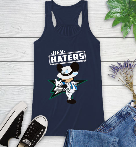 NHL Hey Haters Mickey Hockey Sports Dallas Stars Racerback Tank 9