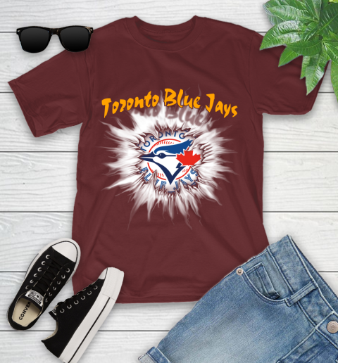 Toronto Blue Jays MLB Baseball Adoring Fan Rip Sports Youth T-Shirt 14
