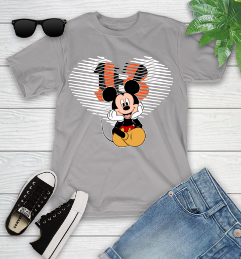 NFL Cincinnati Bengals The Heart Mickey Mouse Disney Football T Shirt_000 Youth T-Shirt 4