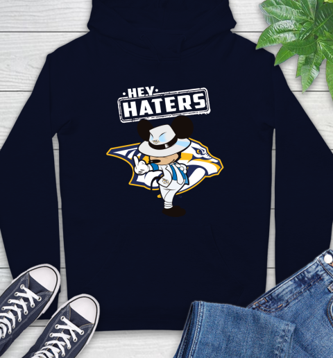 NHL Hey Haters Mickey Hockey Sports Nashville Predators Hoodie 3
