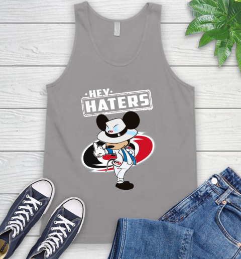 NHL Hey Haters Mickey Hockey Sports Carolina Hurricanes Tank Top 3