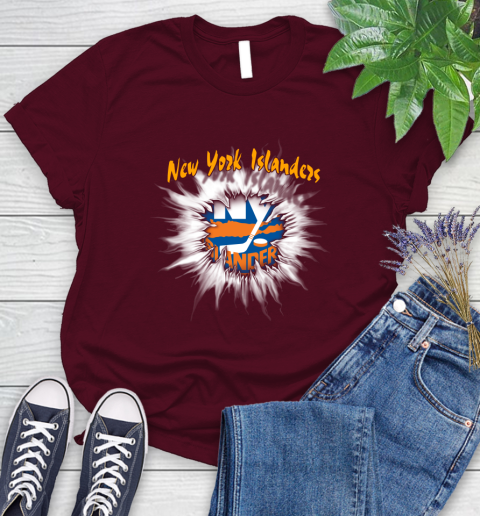 New York Islanders NHL Hockey Adoring Fan Rip Sports Women's T-Shirt 7