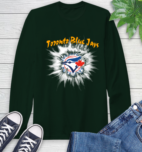 Toronto Blue Jays MLB Baseball Adoring Fan Rip Sports Long Sleeve T-Shirt 7