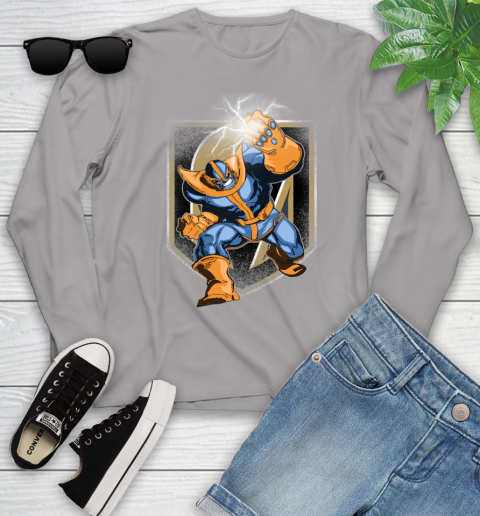 Vegas Golden Knights NHL Hockey Thanos Avengers Infinity War Marvel Youth Long Sleeve 5