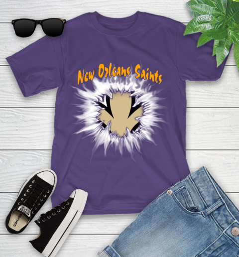 New Orleans Saints NFL Football Adoring Fan Rip Sports Youth T-Shirt 3